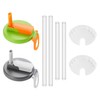 2-Piece Can Lid, 2-Piece Sealer, 4-Piece Plastic Straw, Reusable Dust