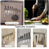 Yiliker Stainless Steel Wall-Mounted Knife Rack with 9 Hooks –