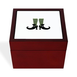 CafePress Witch Shoes Memory Keepsake Jewelry Box, 5"x5"x3.75"