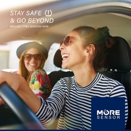 MORESENSOR Compact PRO Series 433MHz TPMS Tire Pressure Sensor 4-Pack | Preprogrammed for Select 450+ European Brand Models | Replacement for 36236798726 | Snap-in | KX-S003-SN-4