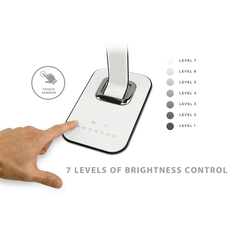 Turcom LED Desk Lamp With USB Charging Port Dimmable Touch