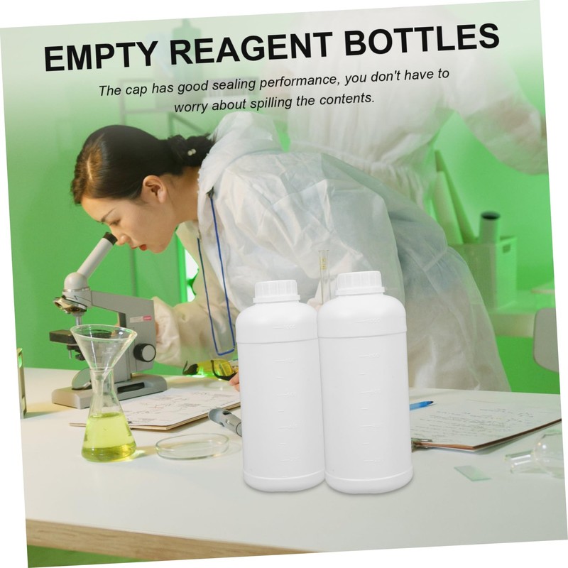 ABOOFAN 3Pcs Reagent Bottles Sturdy Hdpe Laboratory Sample Containers with