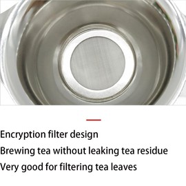 Tea Strainer for Loose Tea Stainless Steel Tea Strainer and Bowl Ultra Fine Mesh Tea Fine Mesh with Double Winged Handles, for Teacups, Mugs and Tea Set(Total Length 4.61 inches)