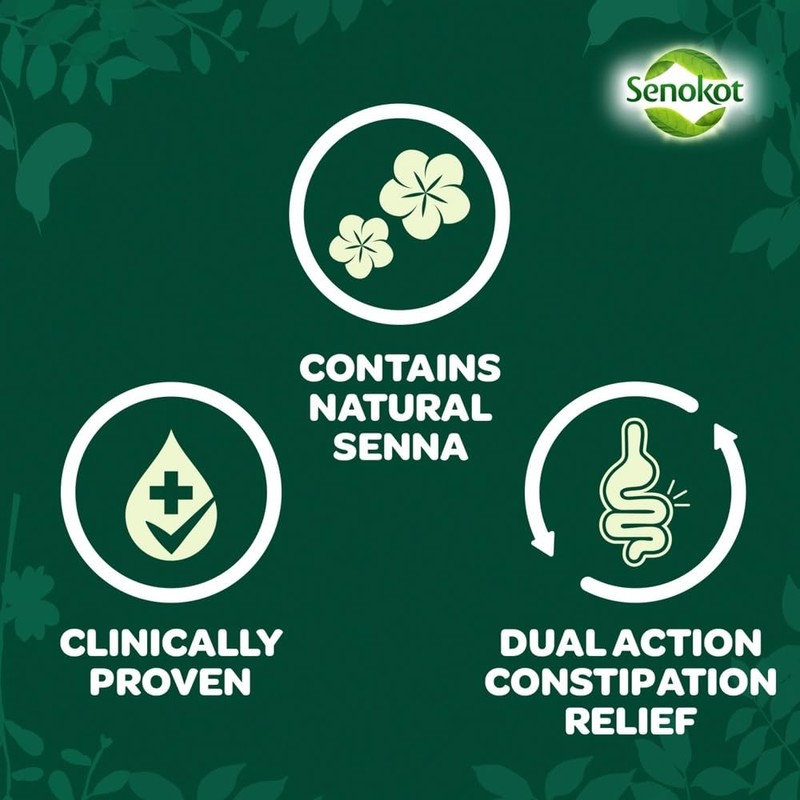 Senokot 7.5mg 20 Tablets - Natural Senna Fruit Laxative for