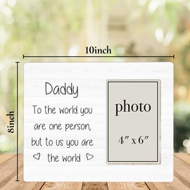 AKFVNSFK Dad Gifts Picture Frame, Daddy Gift from Son Daughter, First Fathers Day Daddy Gifts, New Dad Photo Frame for 4 x 6 Inch Photo