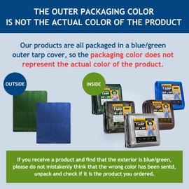 SUNLITAP 10 Mil Heavy Duty Waterproof Tarps, 8x10 Ft Finished Size Tarps, Premium Tarp with Metal Grommets & Reinforced Edge, Multipurpose Thick Poly Tarp for Car, Boat, Roof, Camping - Brown