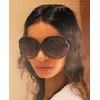SA106 Womens Extra Oversized Round Designer Fashion Exposed Lens Butterfly