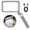 Magnifying Glass Rechargeable 5X with Light,Handheld Magnifying Glass,Close Work Reduce