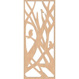 Ekena Millwork WALW12X30X0375DALHI Dalton Decorative Fretwork Wood Wall Panels, 11 3/8"W x 29 3/8"H, Hickory