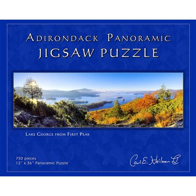 Adirondack Jigsaw Puzzle, Panoramic, Lake George from First Peak - FPPZ