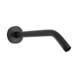 HarJue Shower Arm with Flange and Teflon Tape, Wall Mounted Shower Pipe 304 Stainless Steel Extension Arm for Fixed Shower Head & Handheld (10 Inch, Matte Black)