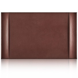 Saysurey Leather Desk Pad Protector 30" x 18" Leather Desk Blotter with Side Rails Desk Mat for Office Home Workplace Desktop Writing Board Christmas Gifts for Dad Husband(Brown)