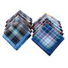 Mens Handkerchief 100% Soft Cotton Handkerchief Classic Plaid Pocket Squares