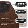 XRACEPHOL Clip in Bangs Brown Clip on Bangs with Temple
