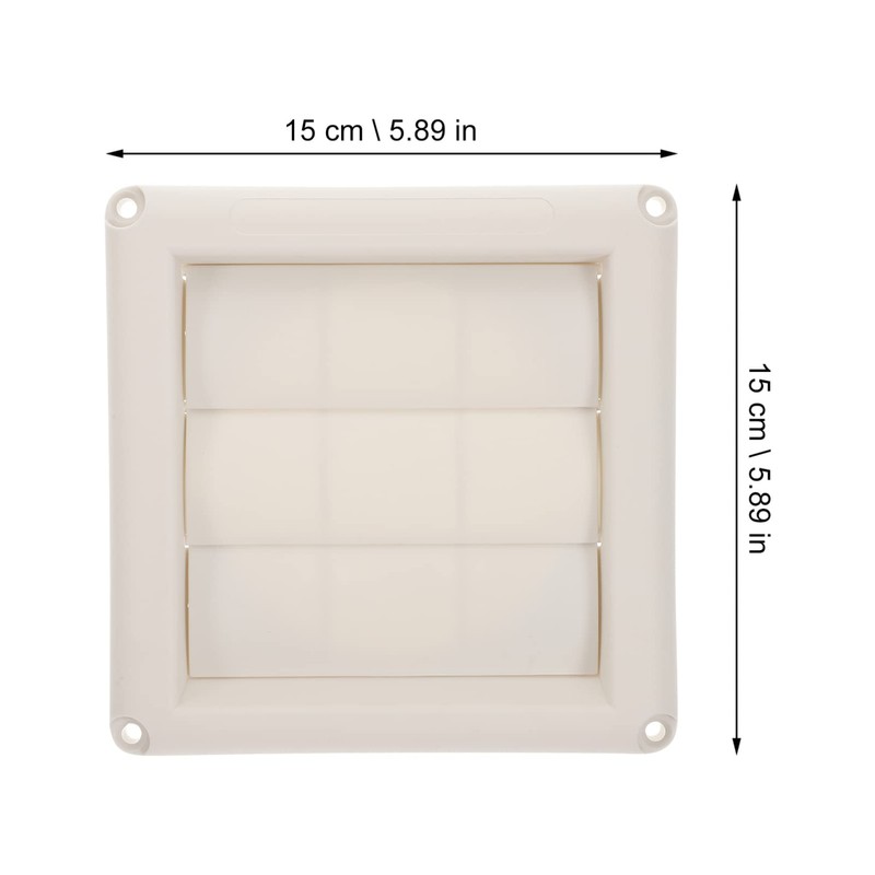 DOITOOL Louvered Vent Cover for External Wall 4 Inch Dryer