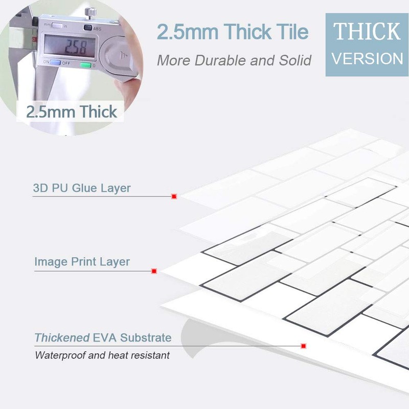 Yoillione Peel and Stick Backsplash for Kitchen: Self Adhesive Wall