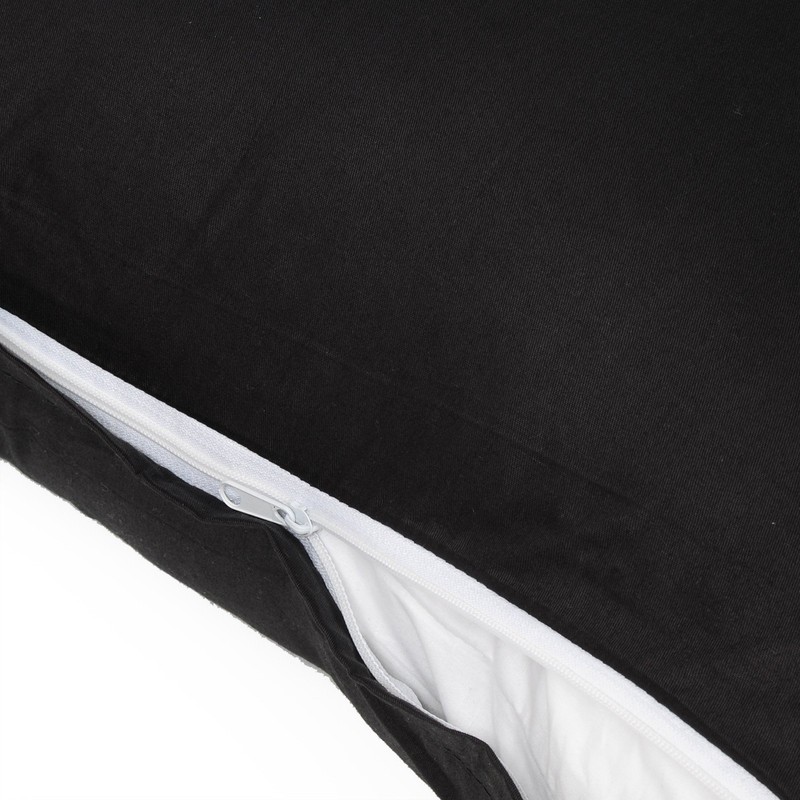 WOLTU Pillowcases Cotton Cushion Covers for Bedroom Sofa Pair Black