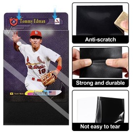 Mexgcom Pack of 500 Card Sleeves, 66 x 91 mm Trading Card Sleeves, Perfect Matching Inner Sleeves, Compatible with MTG, Trading Cards, Sports Cards, Baseball and Football Cards (Black)