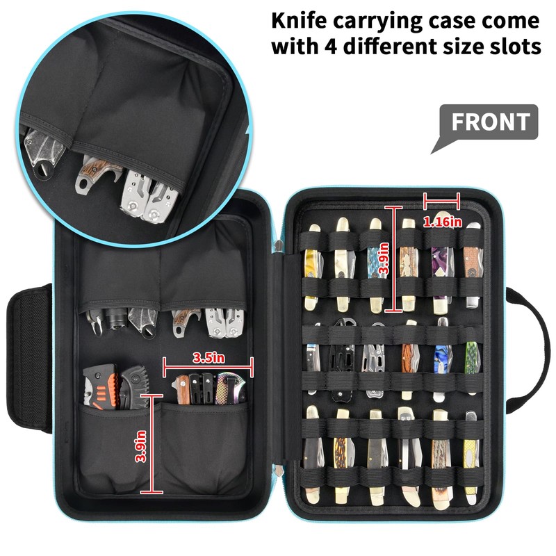 Knife Display Case for 45+ Pocket Knives, for Butterfly Knife