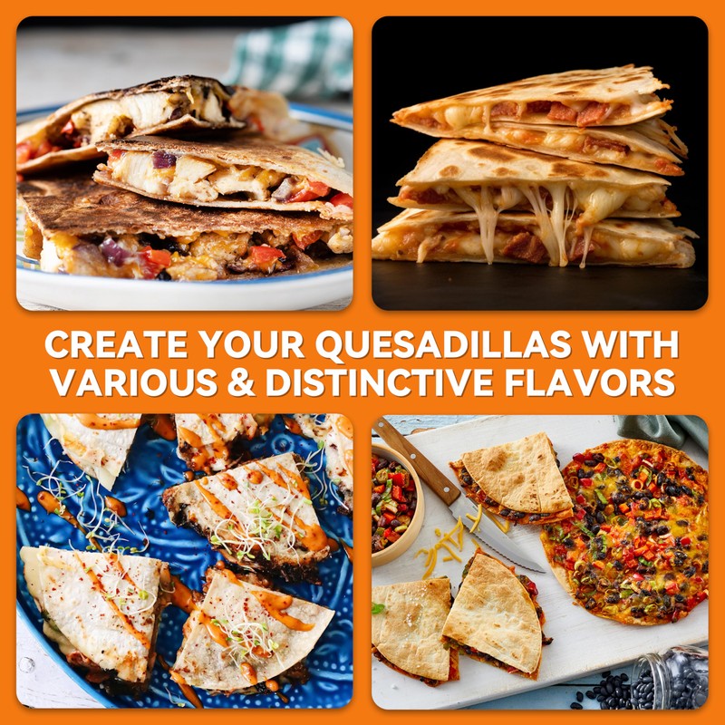 Baker's Friend Electric Quesadilla Maker with Extra Stuffing Design, 9.5