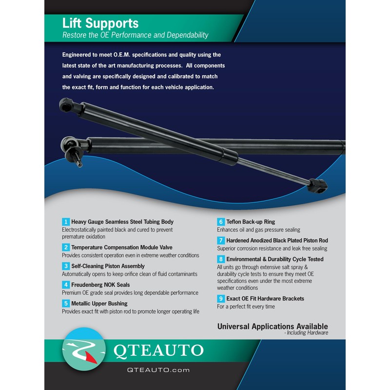 PM Auto Pair of 2 Rear Tailgate Lift Support for