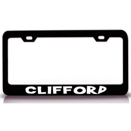 Custom Brother - Clifford Male Name Metal Car SUV Truck License Plate Frame Bl j27