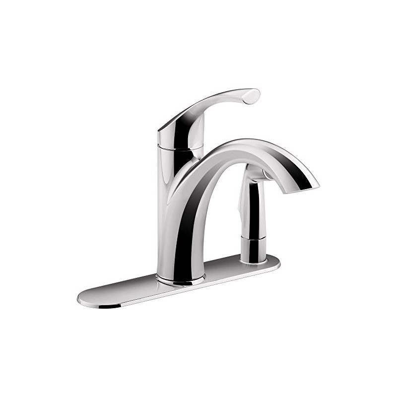 KOHLER Mistos Single-Handle Standard Kitchen Faucet With Side Sprayer In