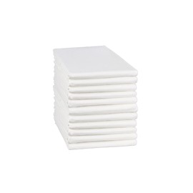 White Bed Sheet 160 x 285 cm - Without Elastic - Hotel Quality - Boil-Proof 95°C - Polycotton 50% Cotton 50% Polyester - Oeko-Tex® Certified - Smooth and Durable