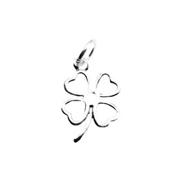 SUGARKITTEN LONDON Sterling Silver Lucky Four Leaf Clover Shamrock Pendant Charm For Necklace Bracelet (PS001_S - solid small)