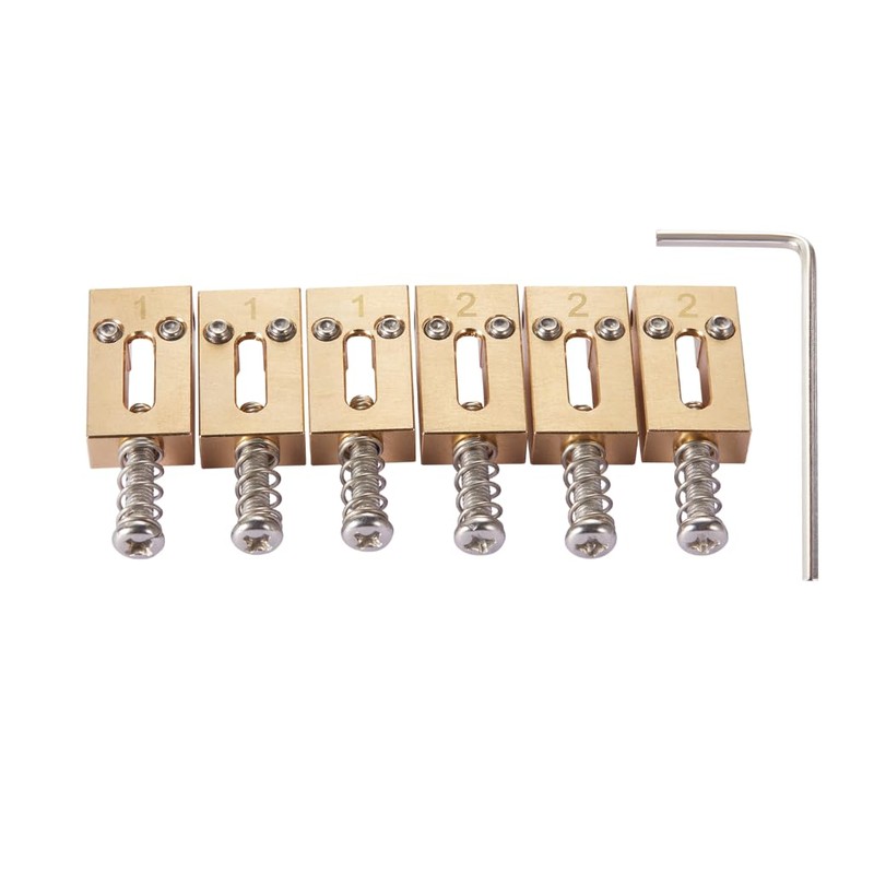 Dopro Solid Brass Guitar Roller Bridge Saddles Tremolo Bridge Roller