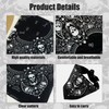 VNIDJGB Skull Black Bandana,Double-Sided Skull Novelty Bandana,Stylish Paisley Pirate Bandanas,White