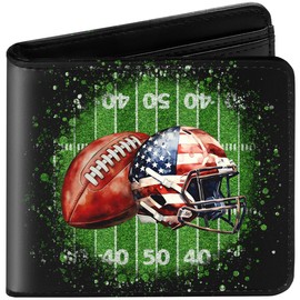 Amutta Kids Wallet for Boys, Cool Teen Boys Wallet for Kids Ages 4-5-6-7-8-9-10-11-12-13-14-15-16, Leather Wallet for Teen Boys, Bifold Bi Fold Football Teenage Teenager Youth Gift Christmas Birthday