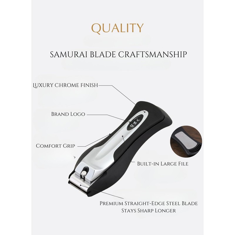 KAI Japanese Nail Clippers With Side Nail File, Stainless Steel,