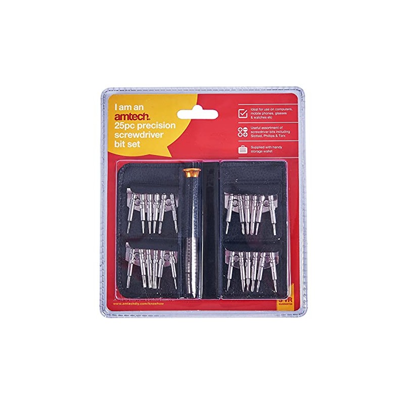 Amtech L0534 25 Piece Precision Screwdriver bit Set