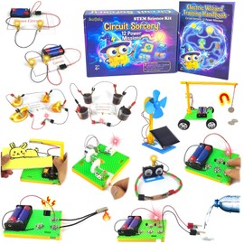Circuit Sorcery Electric STEM Science Kit for Kids - 12 Power Missions Electricity & Electronics Experiments Lab - Energy Exploration Toy Kit for Boys & Girls - Educational Gift Ages 6+
