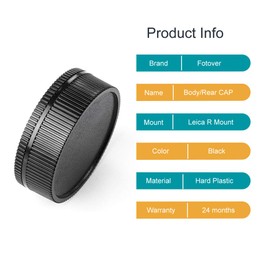 Fotover Body Cap and Lens Rear Cap Cover Replacement Set for Leica R-Mount LR Lens&Cameras,2 Sets