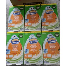 Scrubbing Bubbles 120ct Scrubbing Bubbles FRESH BRUSH Flushable Pads Toilet Cleaning Refill Heads