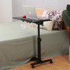 TigerDad Over Bed Table with Wheels Adjustable | Rolling Laptop