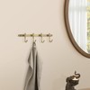 WINCASE Brass Towel Hook Rack, Brushed Brass Wall Hook Rack,