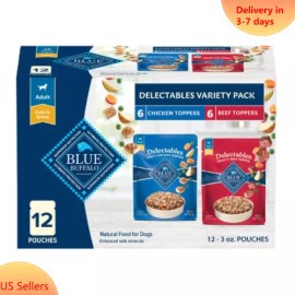 Blue Buffalo Wet Dog Food Variety Pack Chicken Dinner Beef Dinner - 3oz/12ct - Default