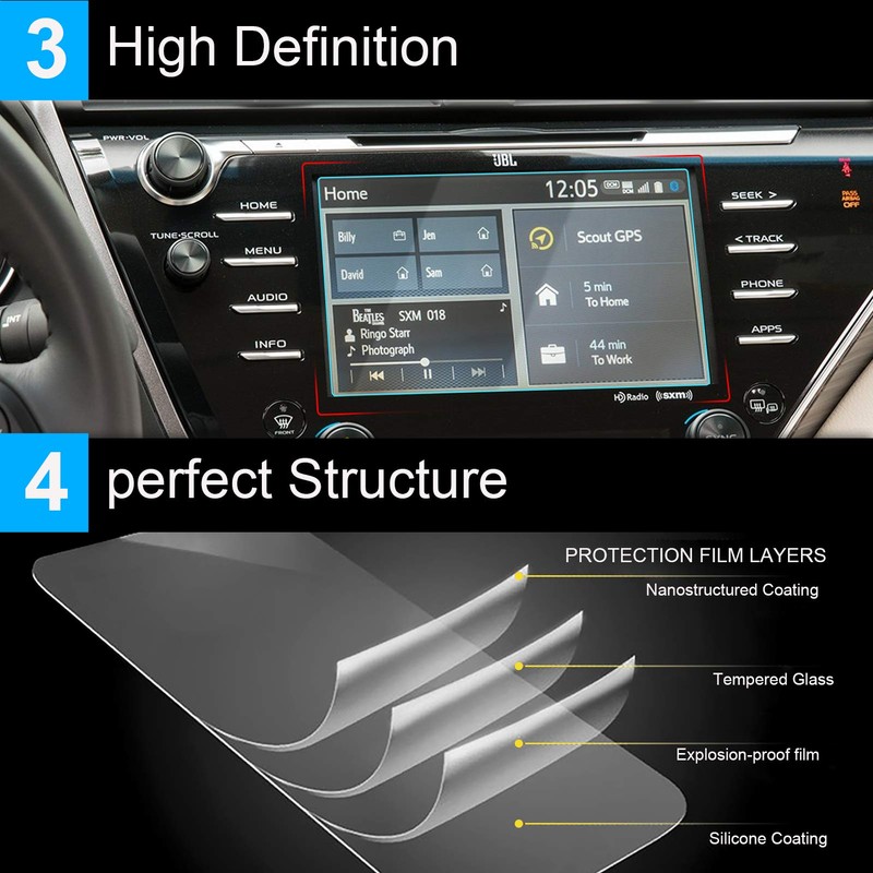 TTCR-II Compatible with 2019-2022 Toyota RAV4 LE XLE Screen Protector,