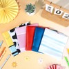 6Pcs Classroom Notebook Pencil Apple Crayon Curtains Back to School