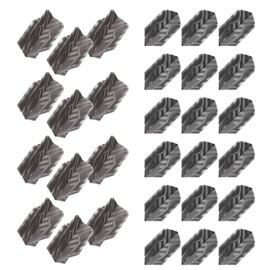 WINMAU Prism Zeta Colour Design Extra Thick Dart Flights - 10 sets per pack (30 dart flights in total) (Grey)