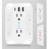 RENDIN Multicontacto,Enchufe de Carga de Tres Lados,Regleta Multicontacto Multifuncional,con USB