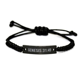 Genesis 31 49 Bracelet Genesis 31:49 Gift Bible Verse Scripture Stainless Steel Bracelet