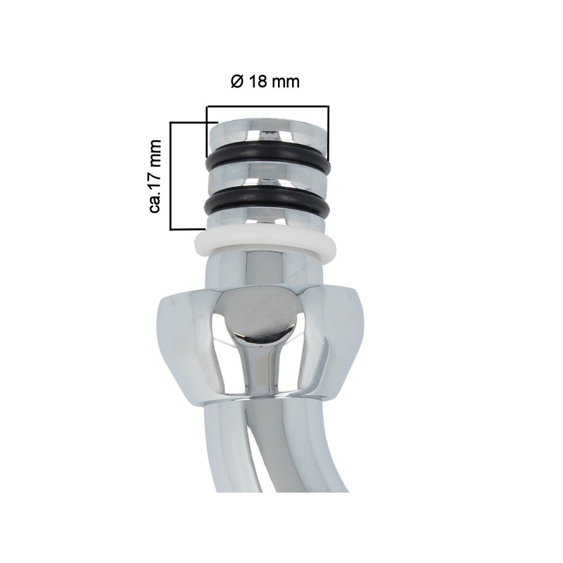 High Upright Tap Spout for Mixers Chrome-Plated / Type 130
