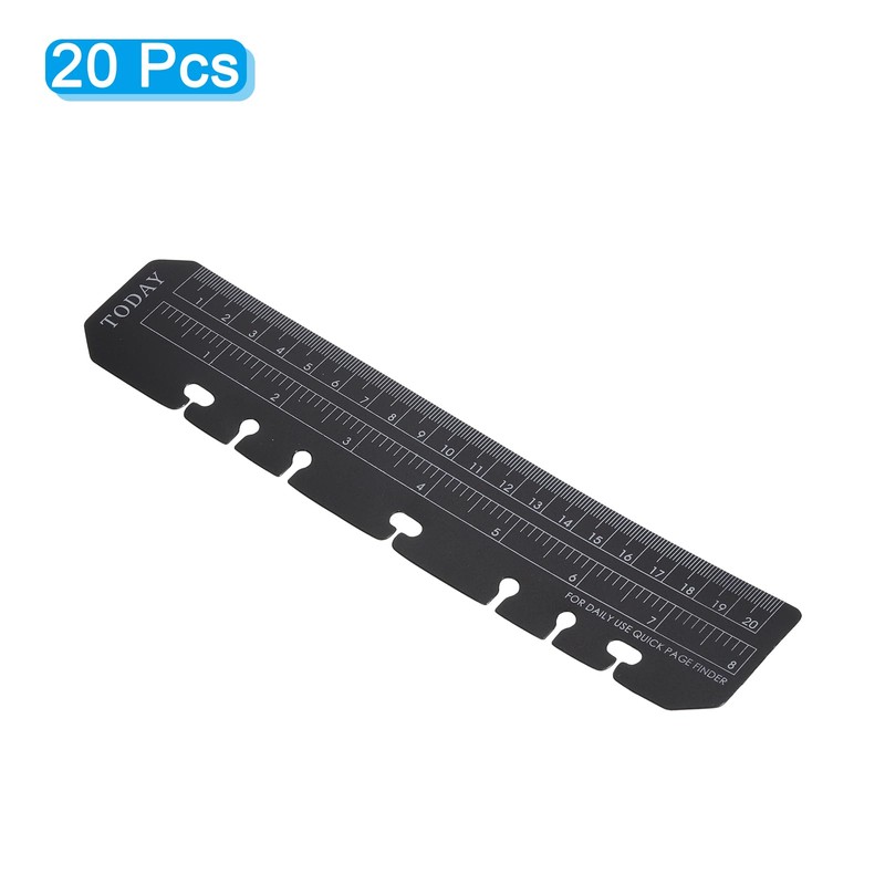 PATIKIL 20pcs 22cm x 4.5cm Bookmark Ruler Snap-in Ruler Page