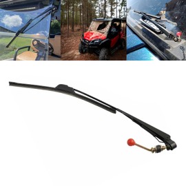 QYMOTO 15.7" UTV Golf Hand Operated Windshield Wiper,UTV Manual Wiper Scratch-resistant for CFMOTO UTV,Golf Cart,Polaris Ranger,Hisun Axis, Honda Pioneer