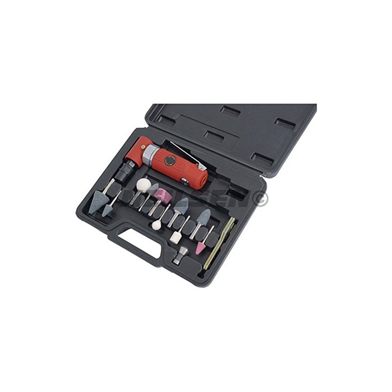 15 Piece 1/4" AIR Angled DIE Grinder KIT