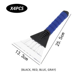 Pack of 4 plastic ice scrapers, ice scrapers suitable for various scenarios such as various freezers and windscreens of cars, ice scraper for defrosting freezers